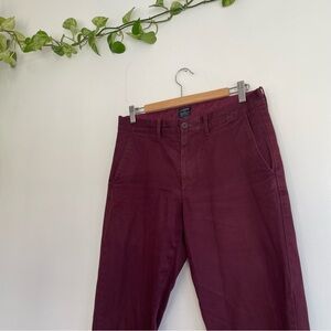 J. Crew Men's Deep Burgundy Chinos